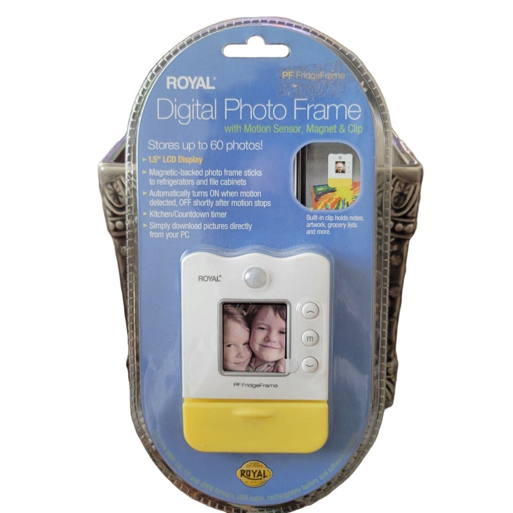 Royal Digital Photo Frame Refrigerator Magnet Motion Sensor Kitchen Timer